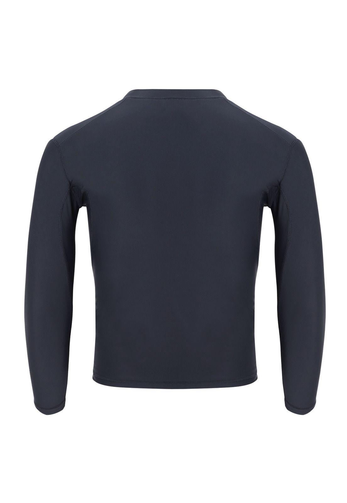 Polera Manga Larga Modelo Deportivo Teens H2O Wear Gris-1