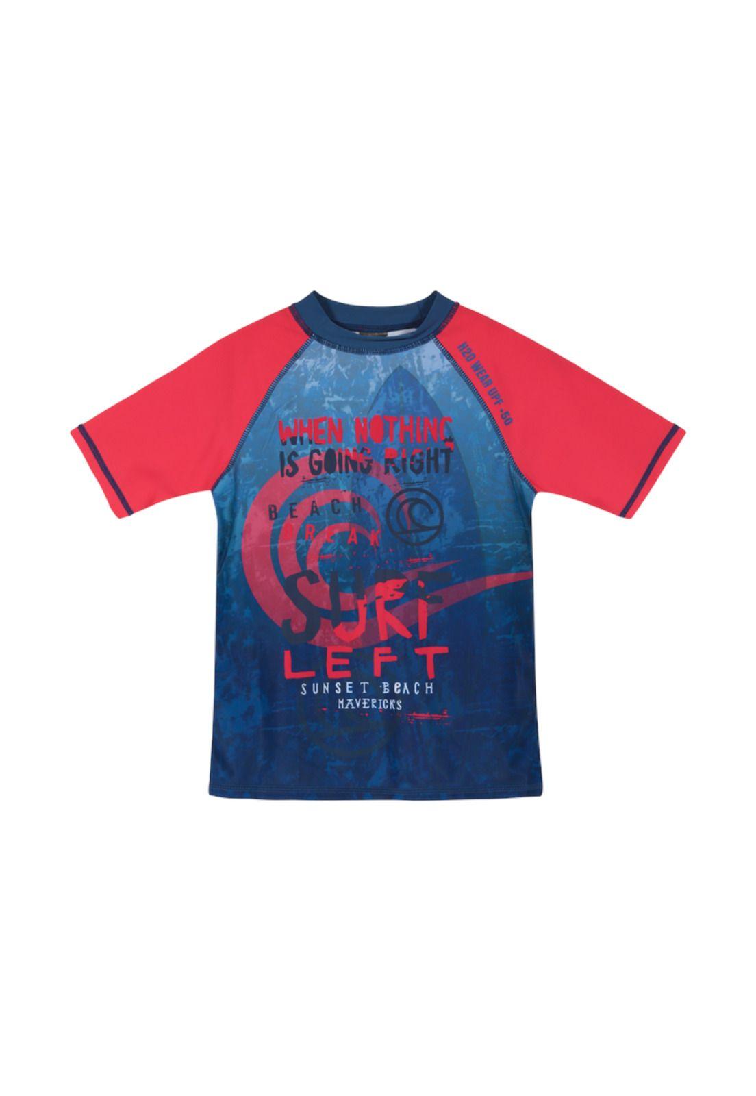 Polera Niño Manga Corta UV 50+ H2O Wear Rojo-0