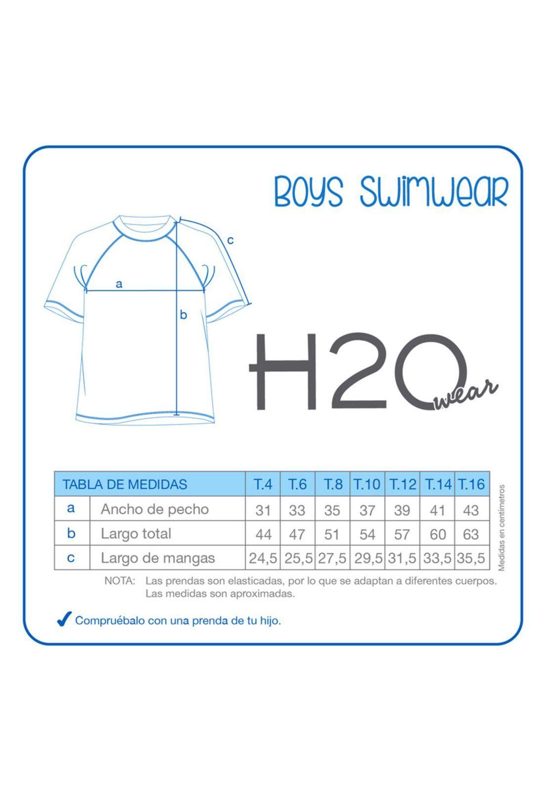 Polera Niño Manga Corta UV 50+ H2O Wear Rojo-2