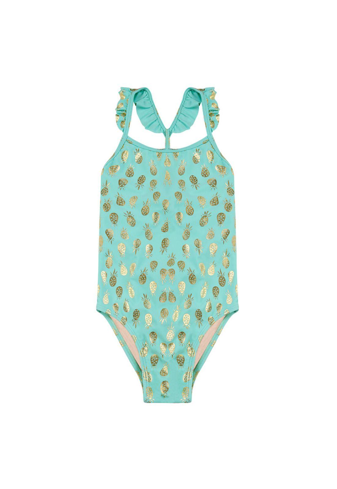 Traje de Baño Niña UV30 H2O Wear Folia Turquesa-0