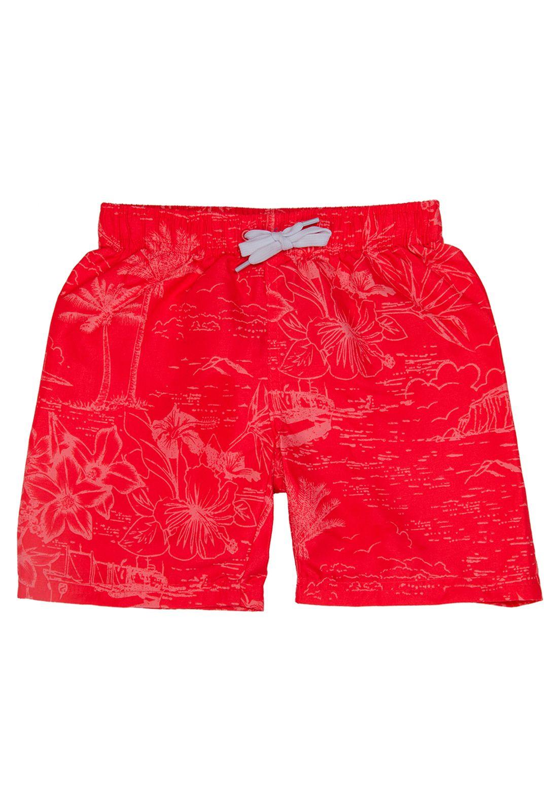 Traje de Baño Bebe Niño Short H2O Wear Rojo-0