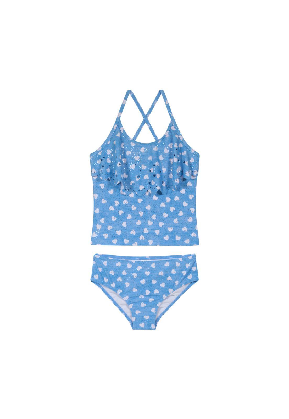 Traje de Baño Niña Tankini UV30+ H2O Wear Celeste-1