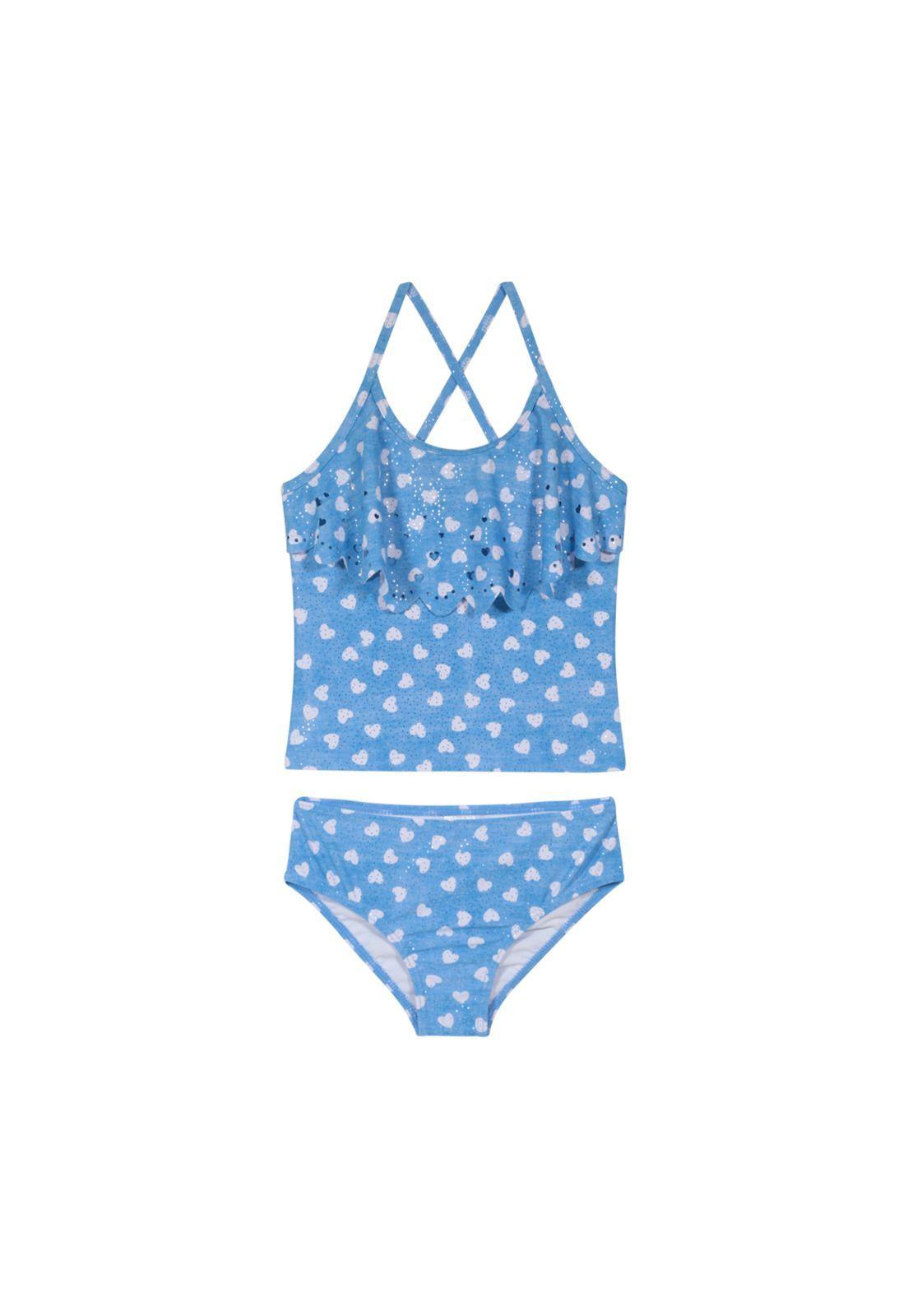 Traje de Baño Niña Tankini UV30+ H2O Wear Celeste-0