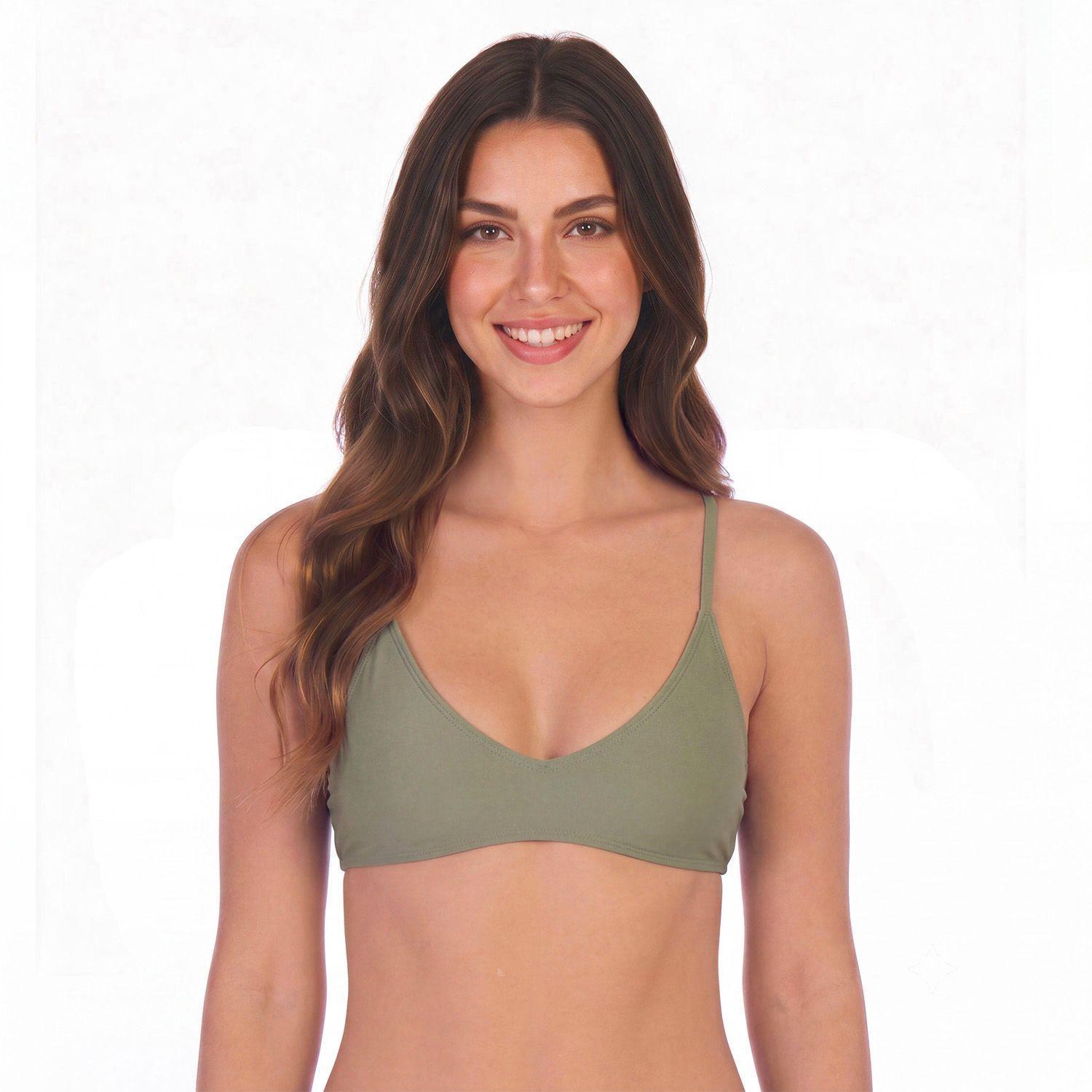 Traje de Baño Top con Vivos H2O Wear Verde-0