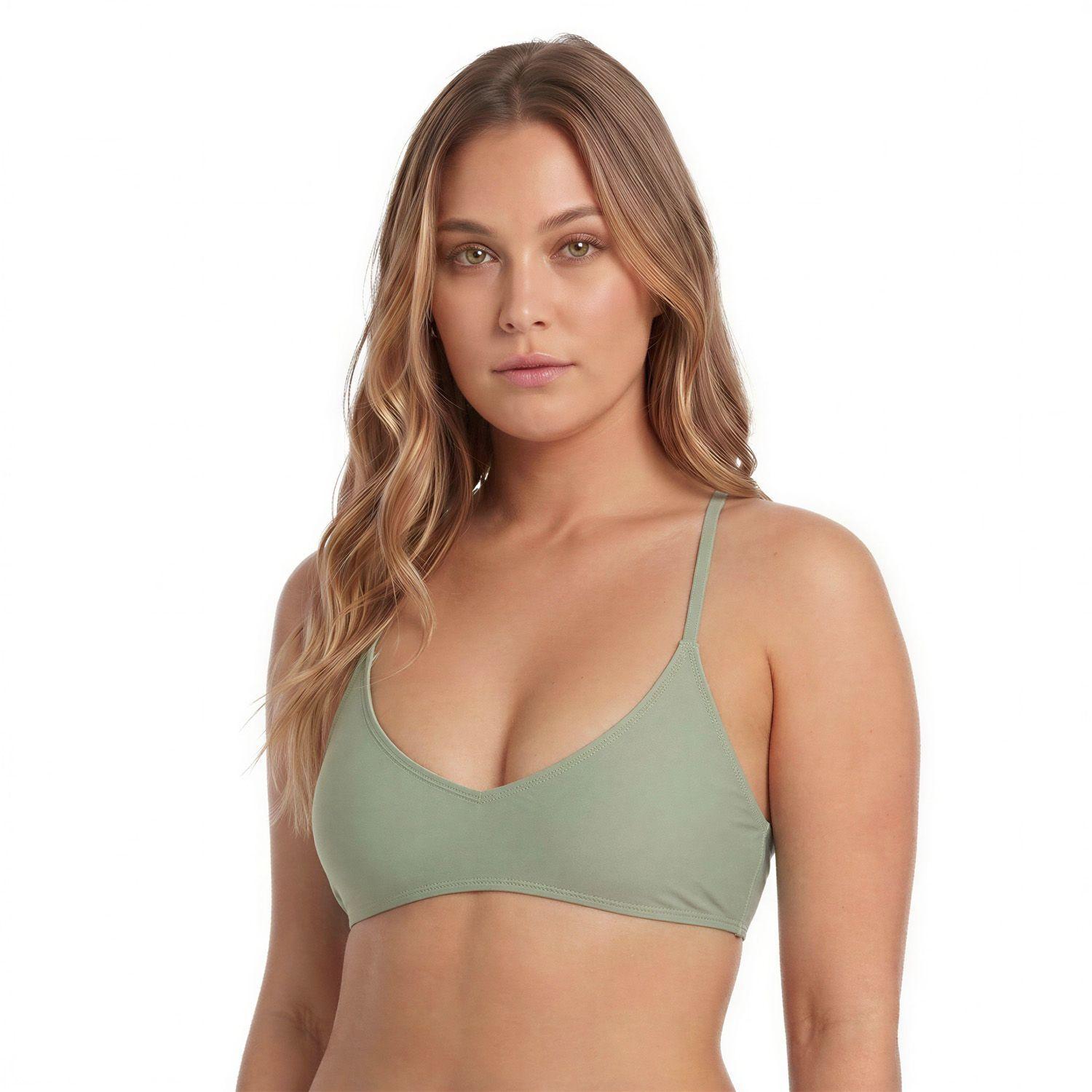 Traje de Baño Top con Vivos H2O Wear Verde-2