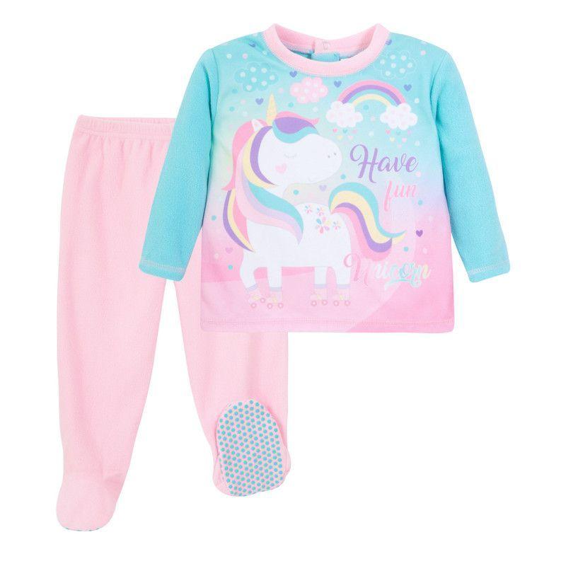 Pack 2 Pijama Bebé Niña Polar Rosa  H2O-1