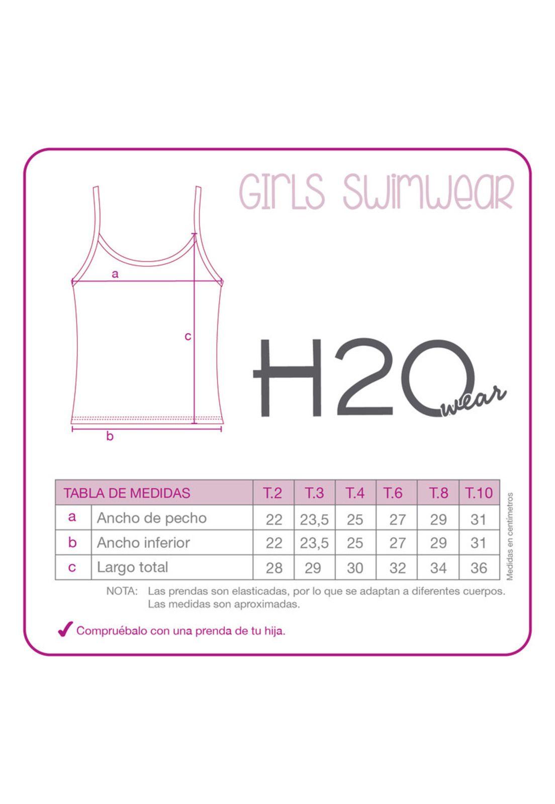 Traje de Baño Tankini para Niña Rosa-3