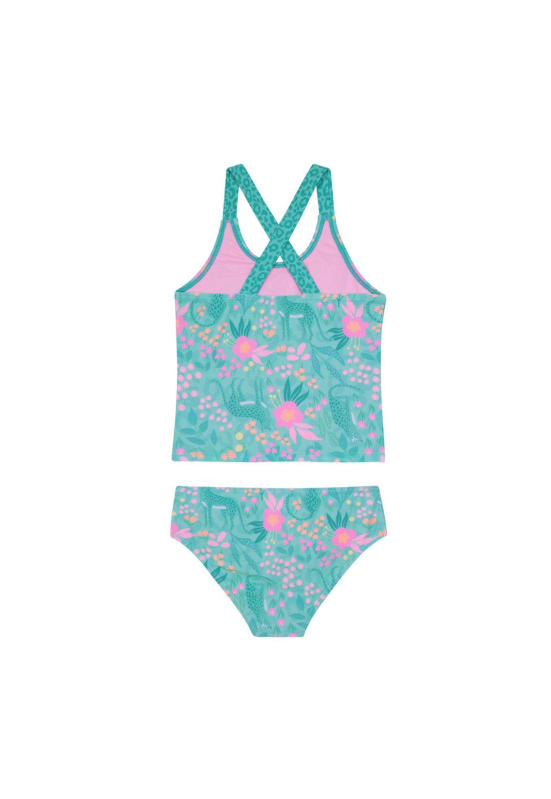 Traje de Baño Niña Tankini Vuelo UV50 H2O Wear Turquesa-2