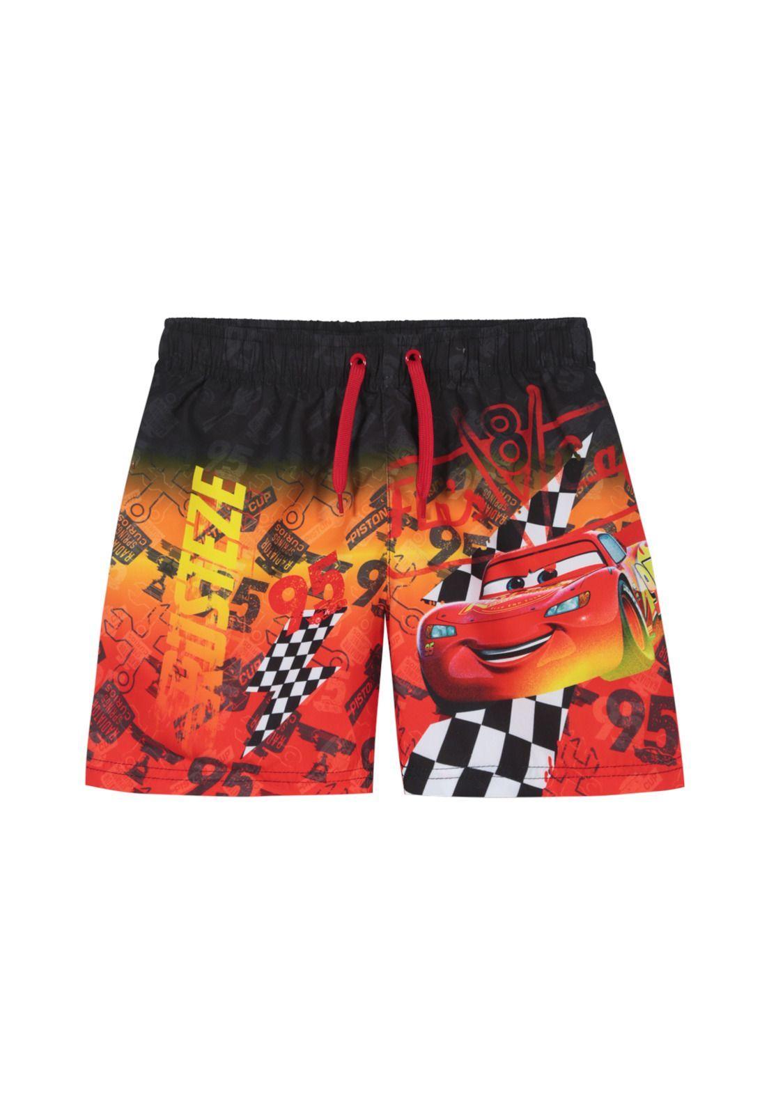 Traje de Baño Niño Short  Disney Cars Rojo-0