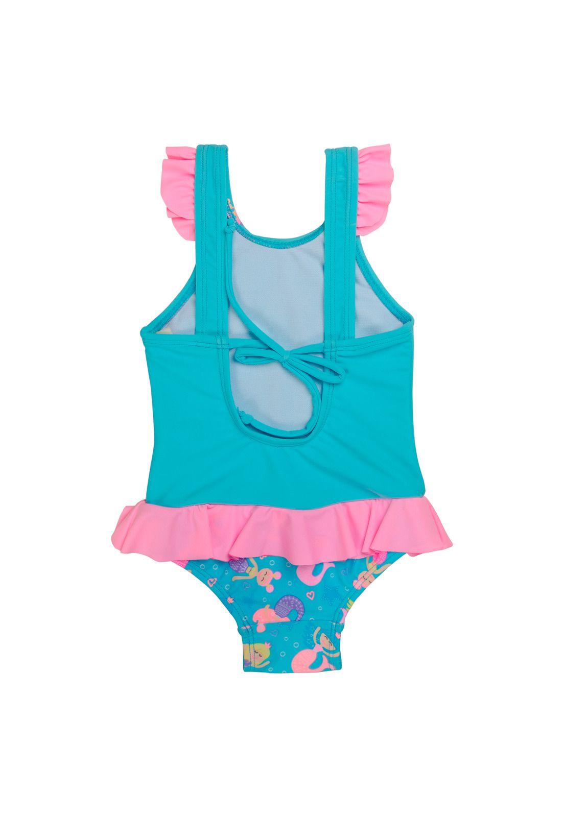 Traje de Baño Bebe Niña UV 30 H2O Wear Turquesa-1