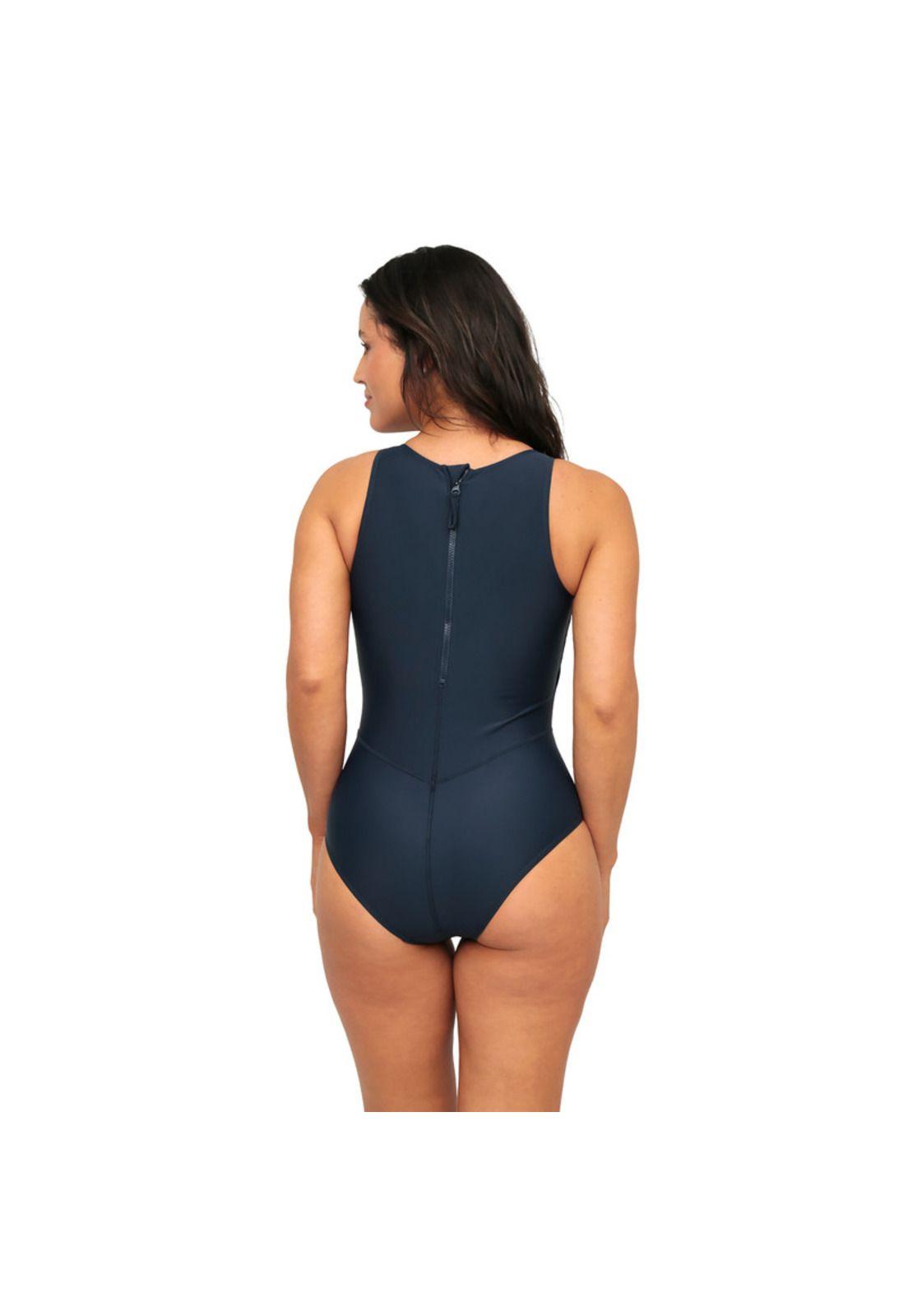 Traje de Baño Mujer Deportivo Cierre H2O Wear Negro-5