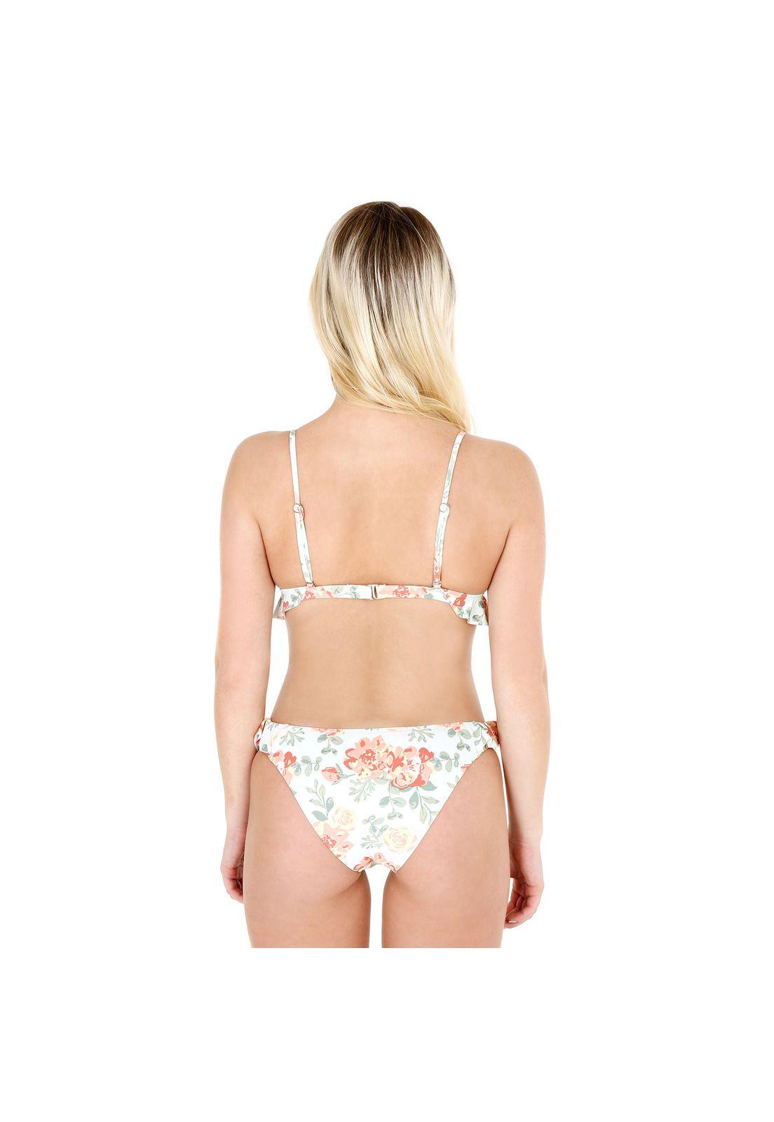Traje de Baño Bikini Mujer con Vuelos H2O Wear Verde-1
