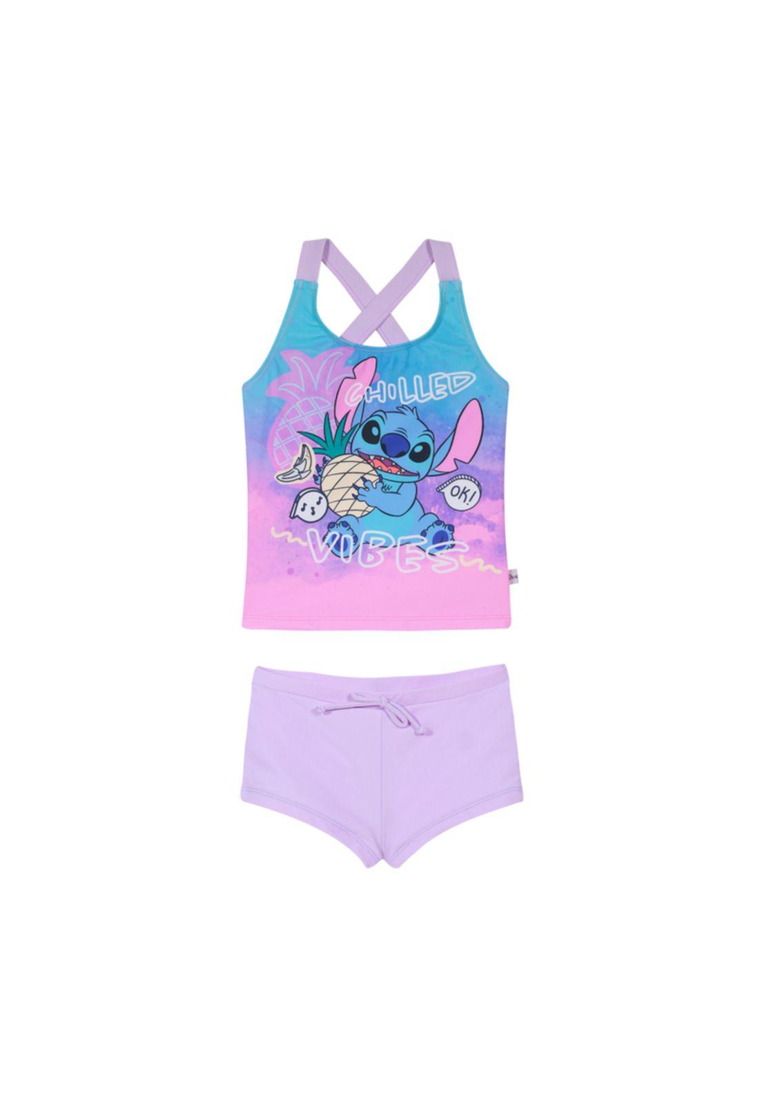Pack 2 Traje de Baño Niña Disney Stitch Lila-3