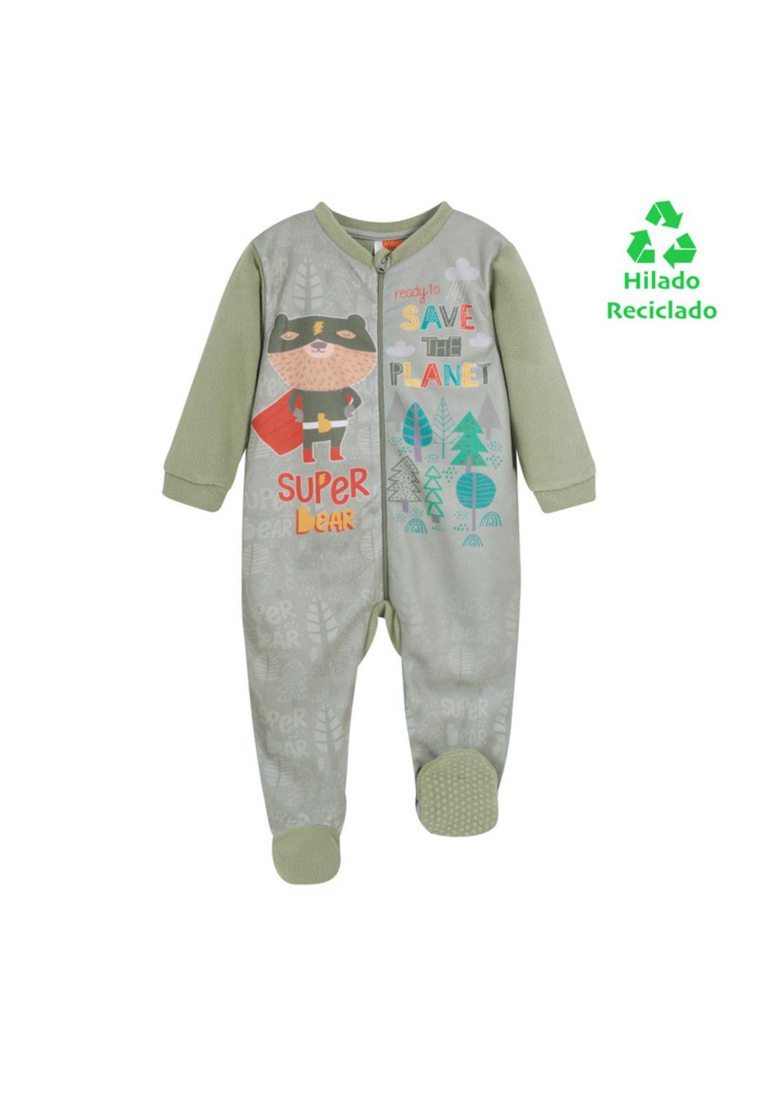 Pijama Bebé Niño Polar Sustentable H2O Wear Verde-0