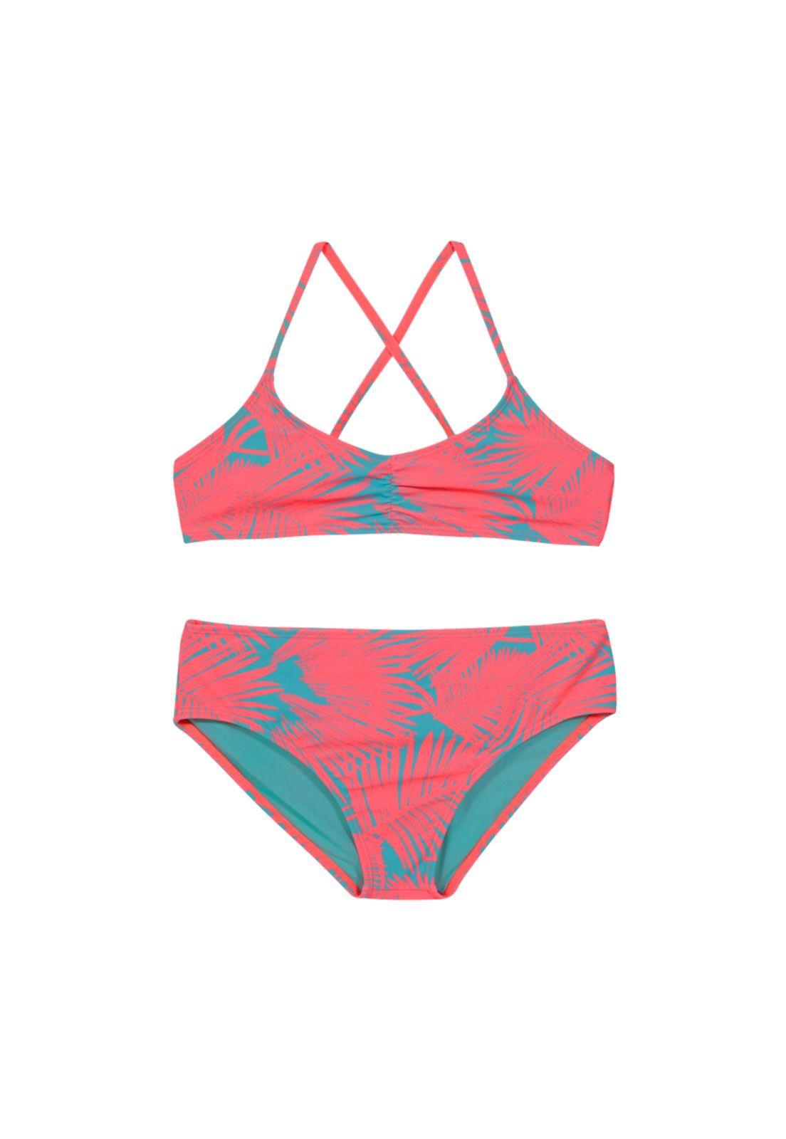 Traje de Baño Teens Niña Bikini UV30 Coral H2O Wear-0