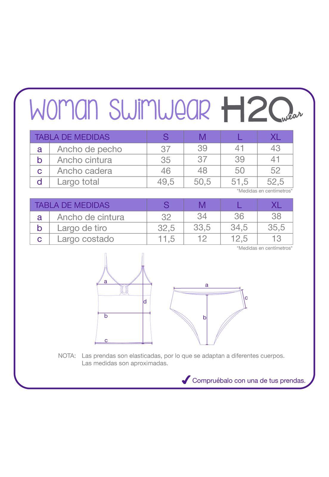 Traje de Baño Mujer Tankini  Marina H2O Wear Azul-8
