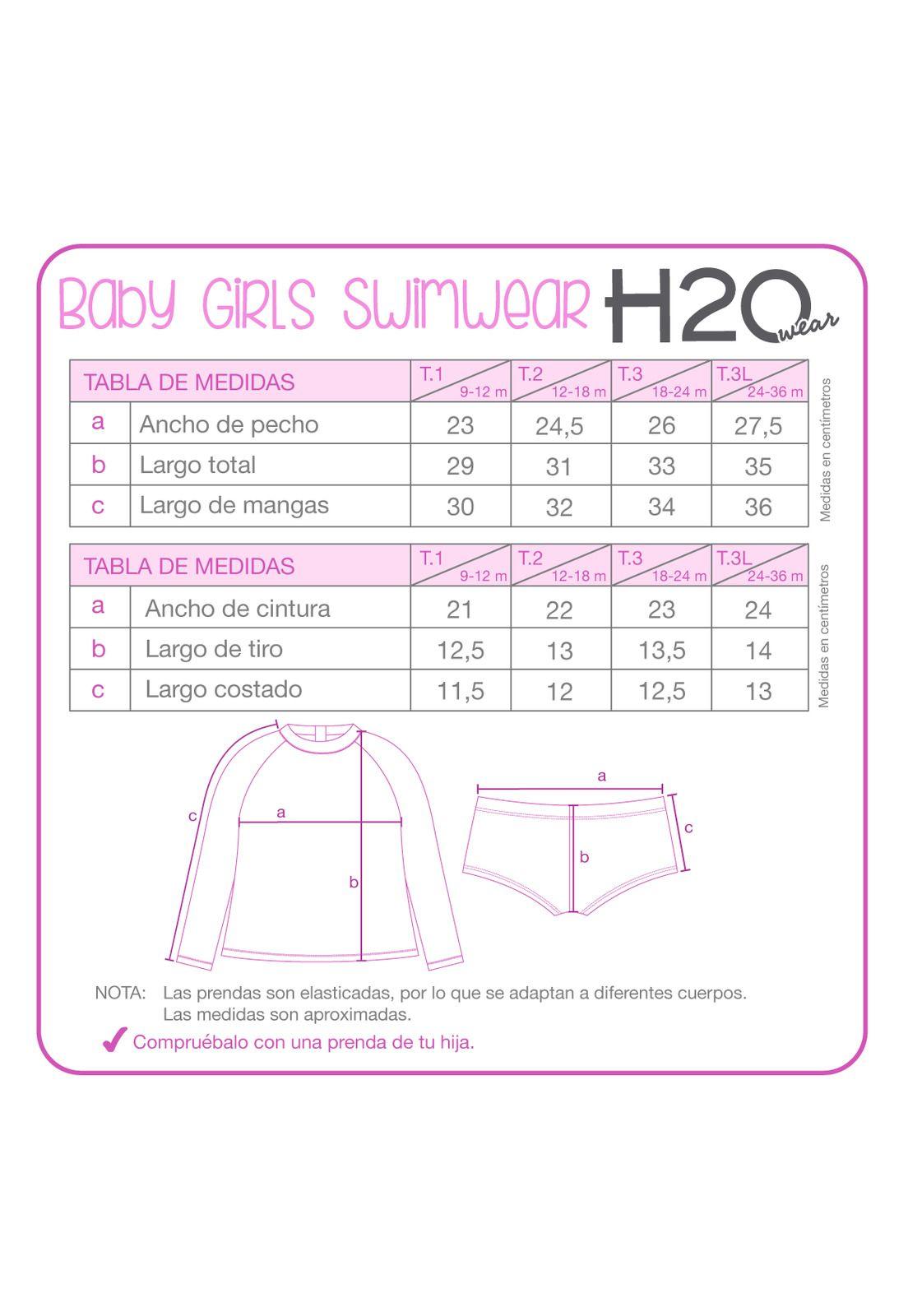 Traje de Baño Bebe Niña Set UV50 M/Larga Disney Princesas-3