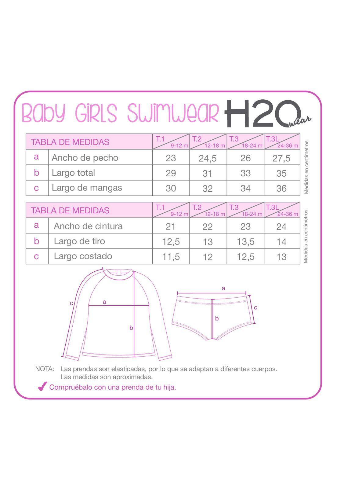 Traje de Baño Bebe Niña Set UV50 M/Larga Disney Princesas-3