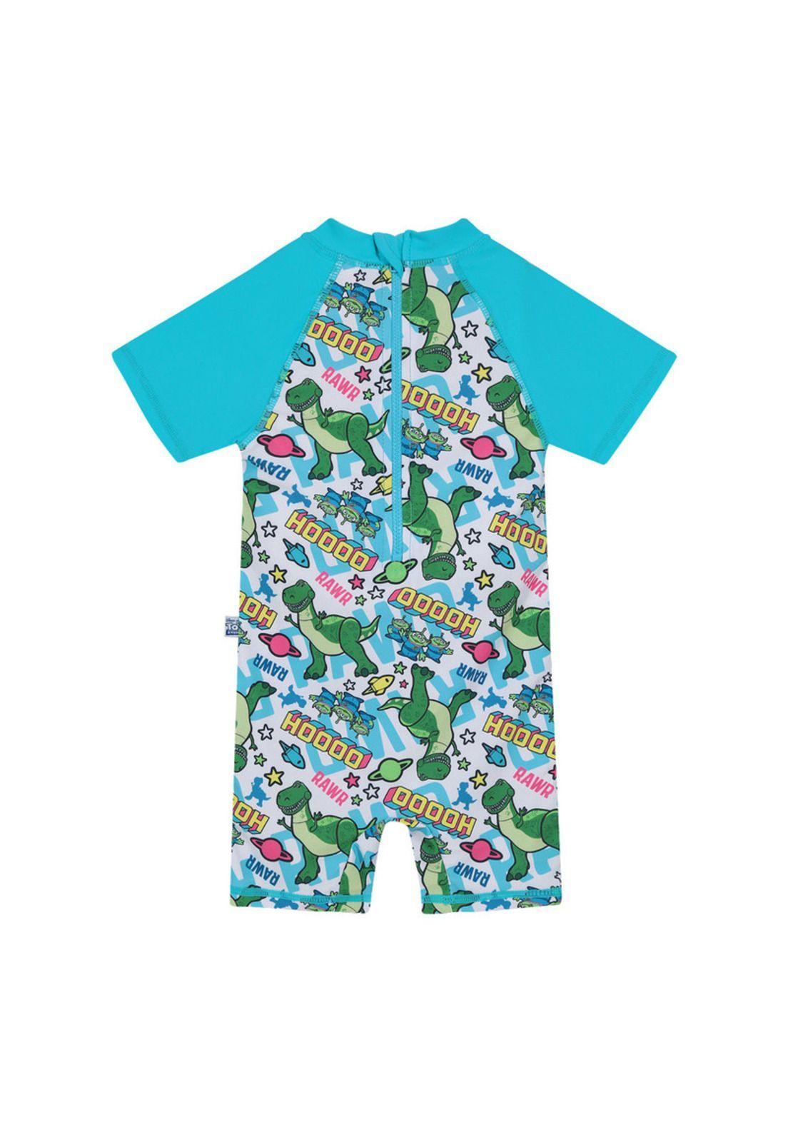 Traje de Baño Body UV 50+ para Bebe Niño Turquesa-1