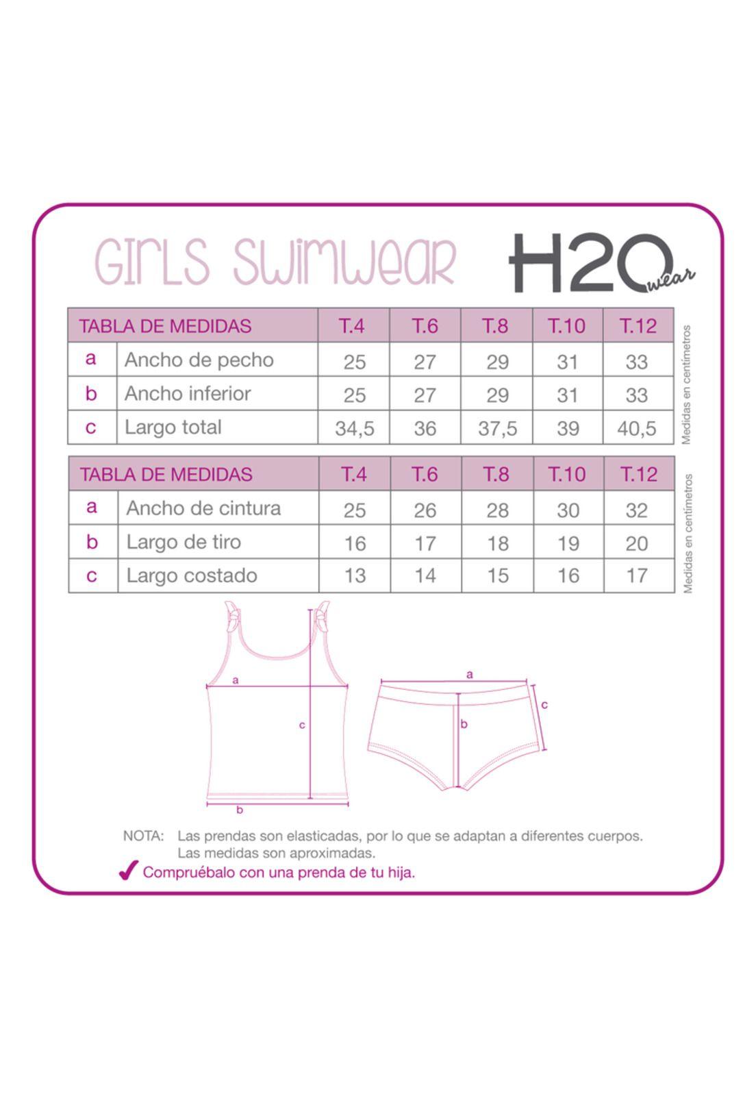 Traje de Baño Niña Tankini Vuelo  H2O Wear Rosado-3
