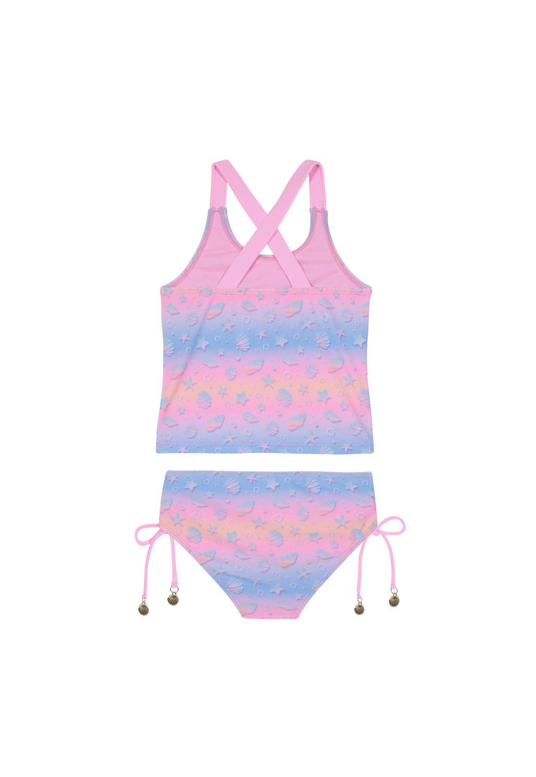 Traje de Baño Niña Tankini UV50 H2O Wear Rosado-2