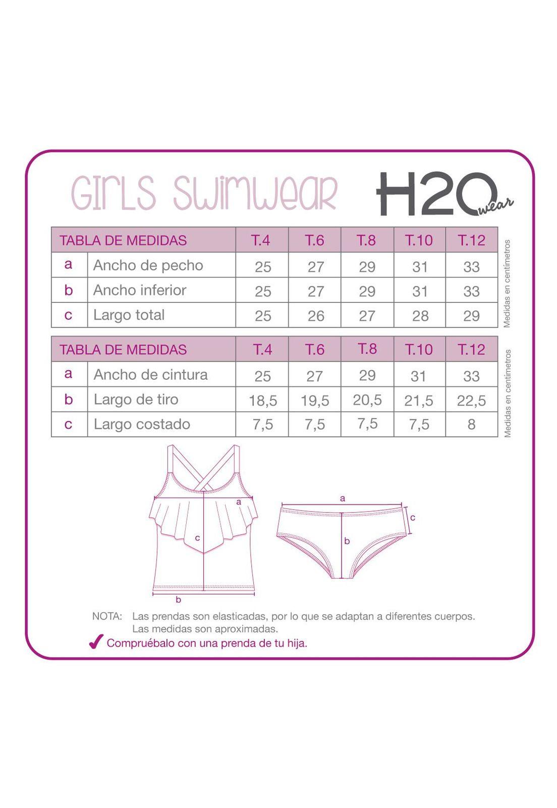 Traje de Baño Niña Tankini UV50 H2O Wear Rosado-3