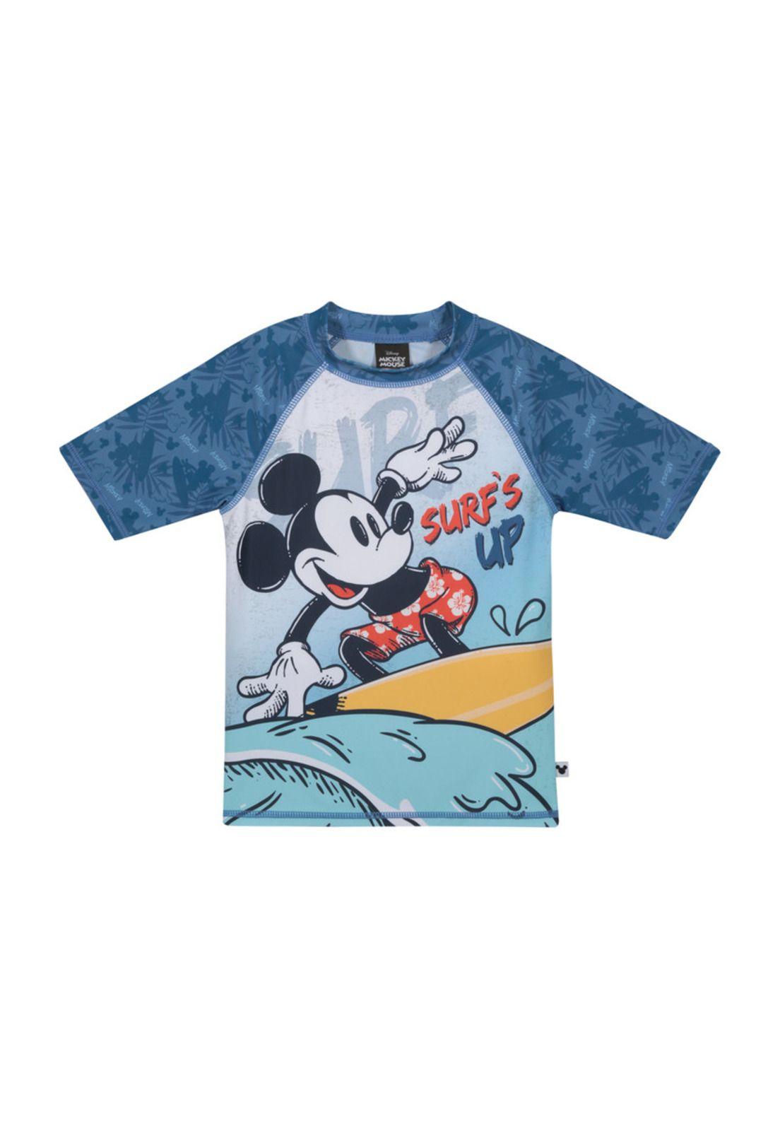 Traje de Baño Niño Polera UV50+ Mickey Disney-0