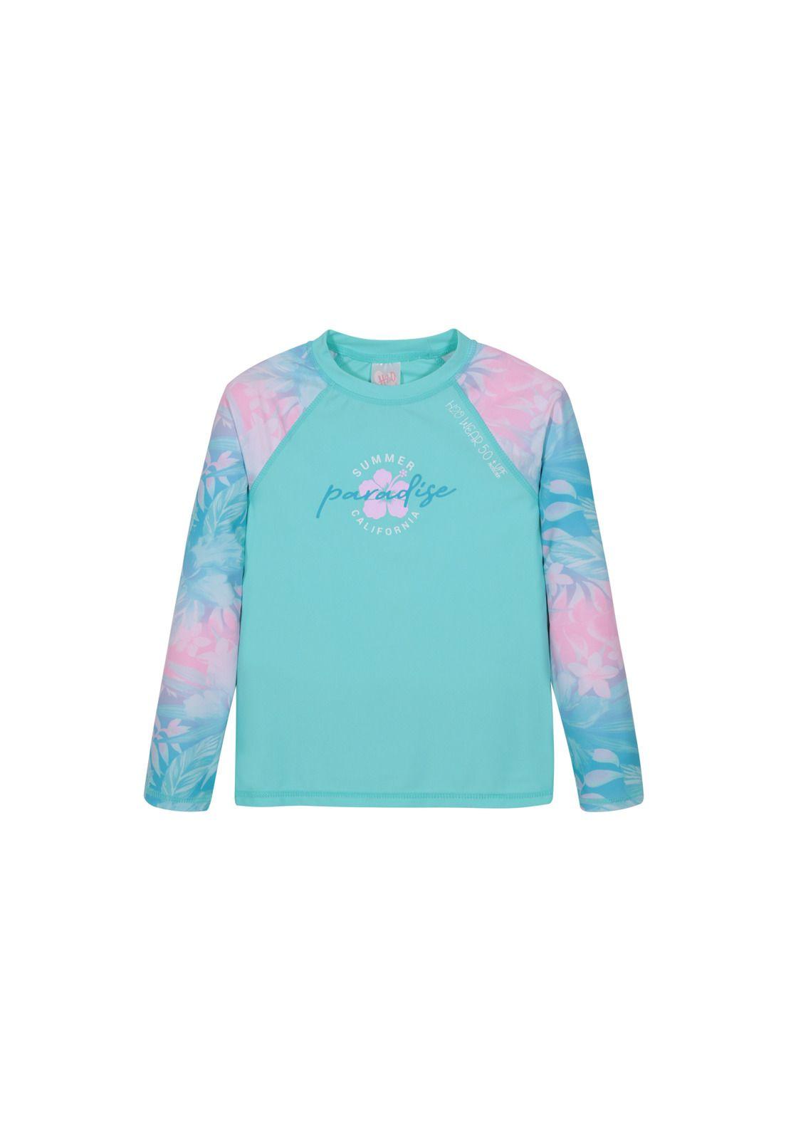 Traje de Baño Niña Polera UV50 Manga Larga H2O Wear Calipso-0