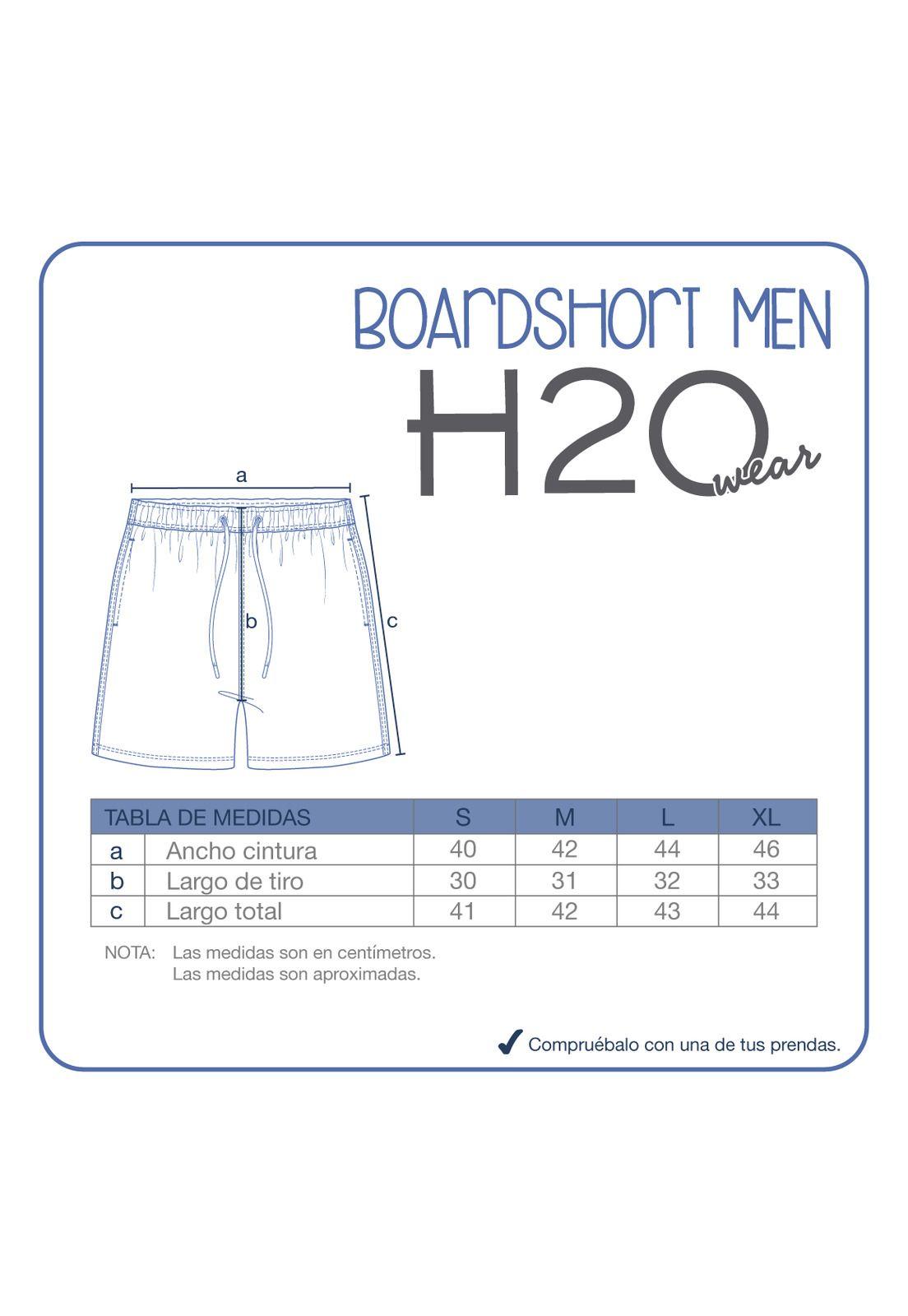 Traje de Baño Hombre Short W Stretch H2O Wear Azulino-4