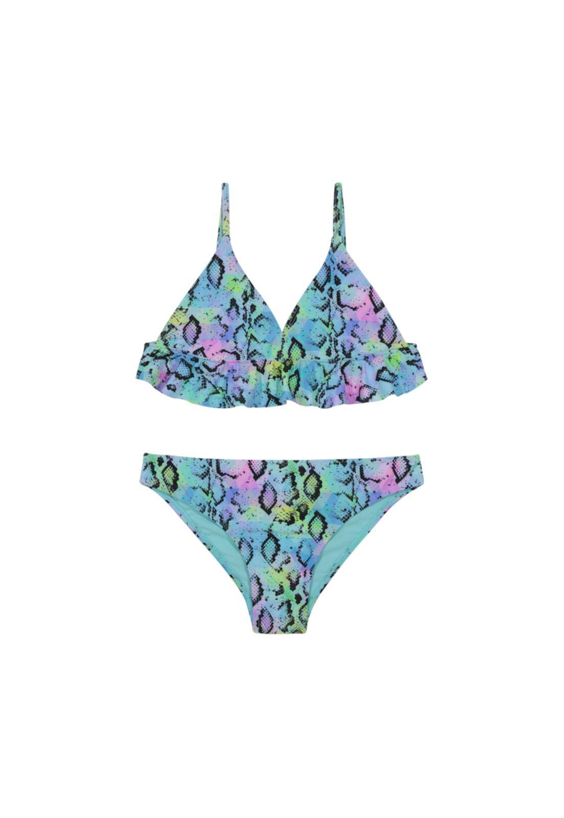 Traje de Baño Bikini UV50+ Top Triangulo para Teens Niña Rosado-0