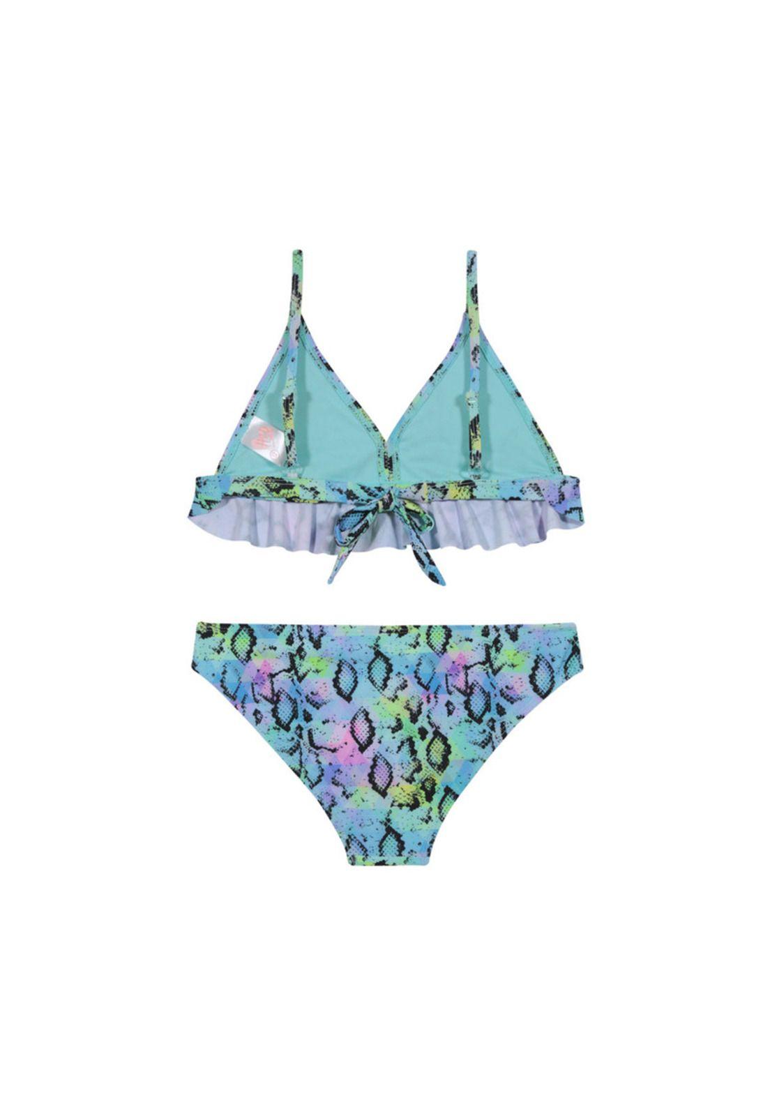 Traje de Baño Bikini UV50+ Top Triangulo para Teens Niña Rosado-1