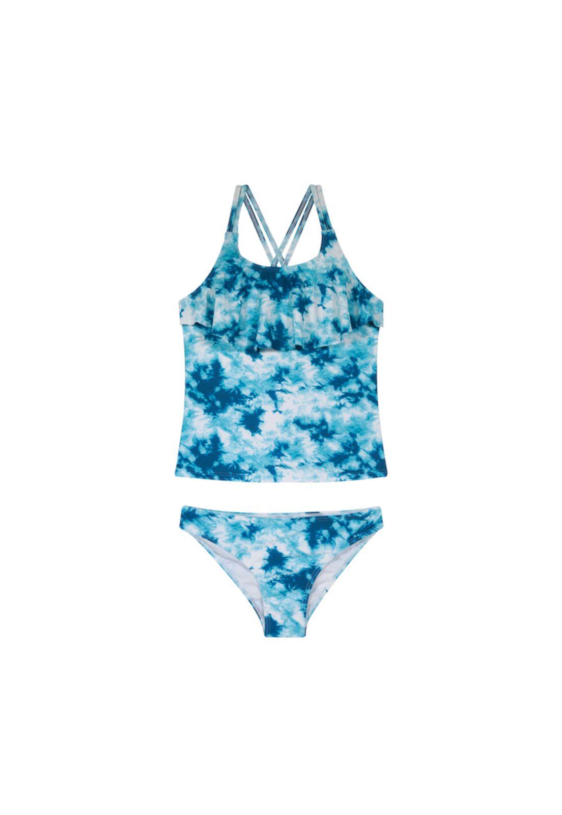 Traje de Baño Teens Niña Tankini UV30+ H2O Wear Azul-0