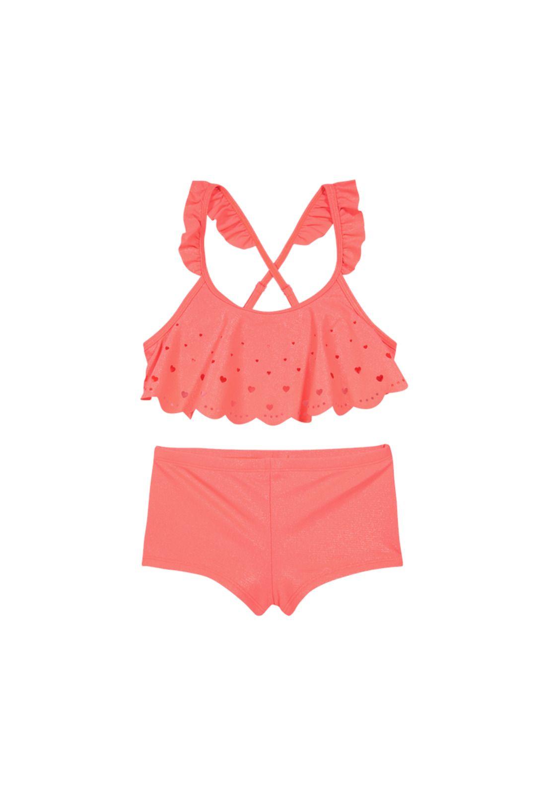 Niña Bikini H2O Wear UV+30 Vuelos Laser Brillante Coral-1