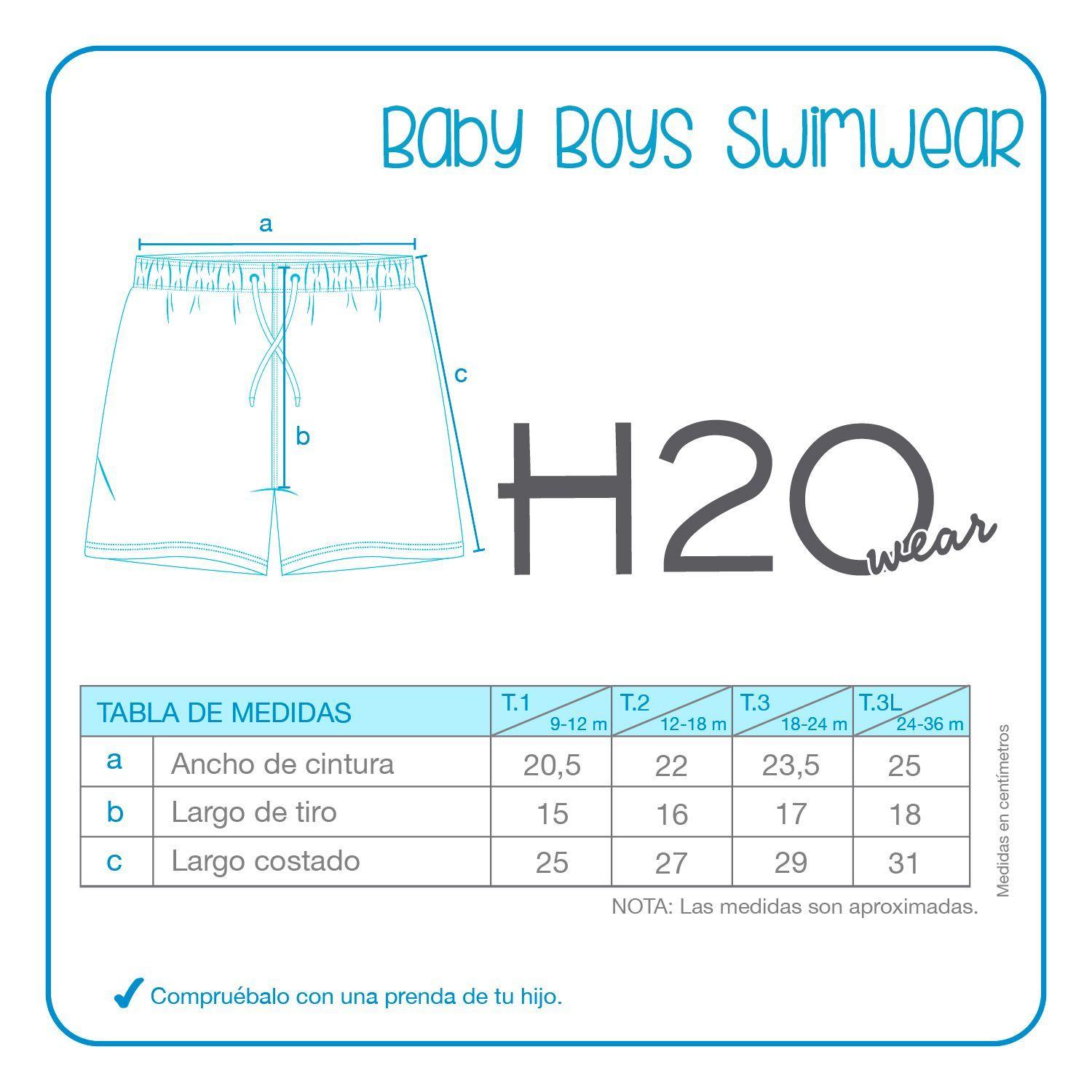 Traje de Baño Bebe Niño Short H2O Wear Tortugas Azul Marino-2