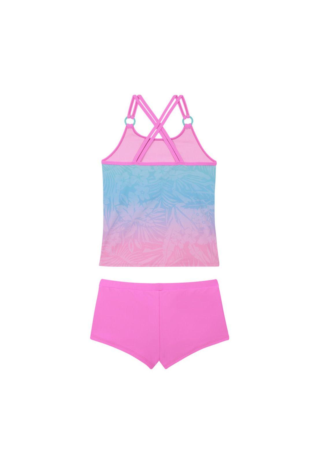 Traje de Baño Niña Teen Tankini UV30+ Argollas H2O Wear-1