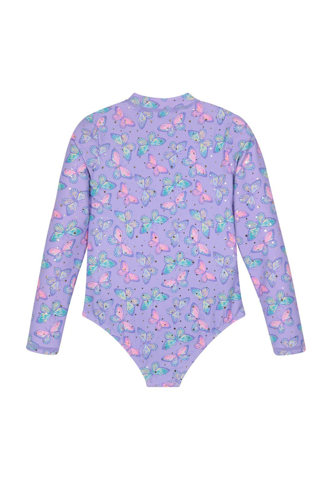 Traje de Baño Niña M/Larga UV50 H2O Wear Lila-2