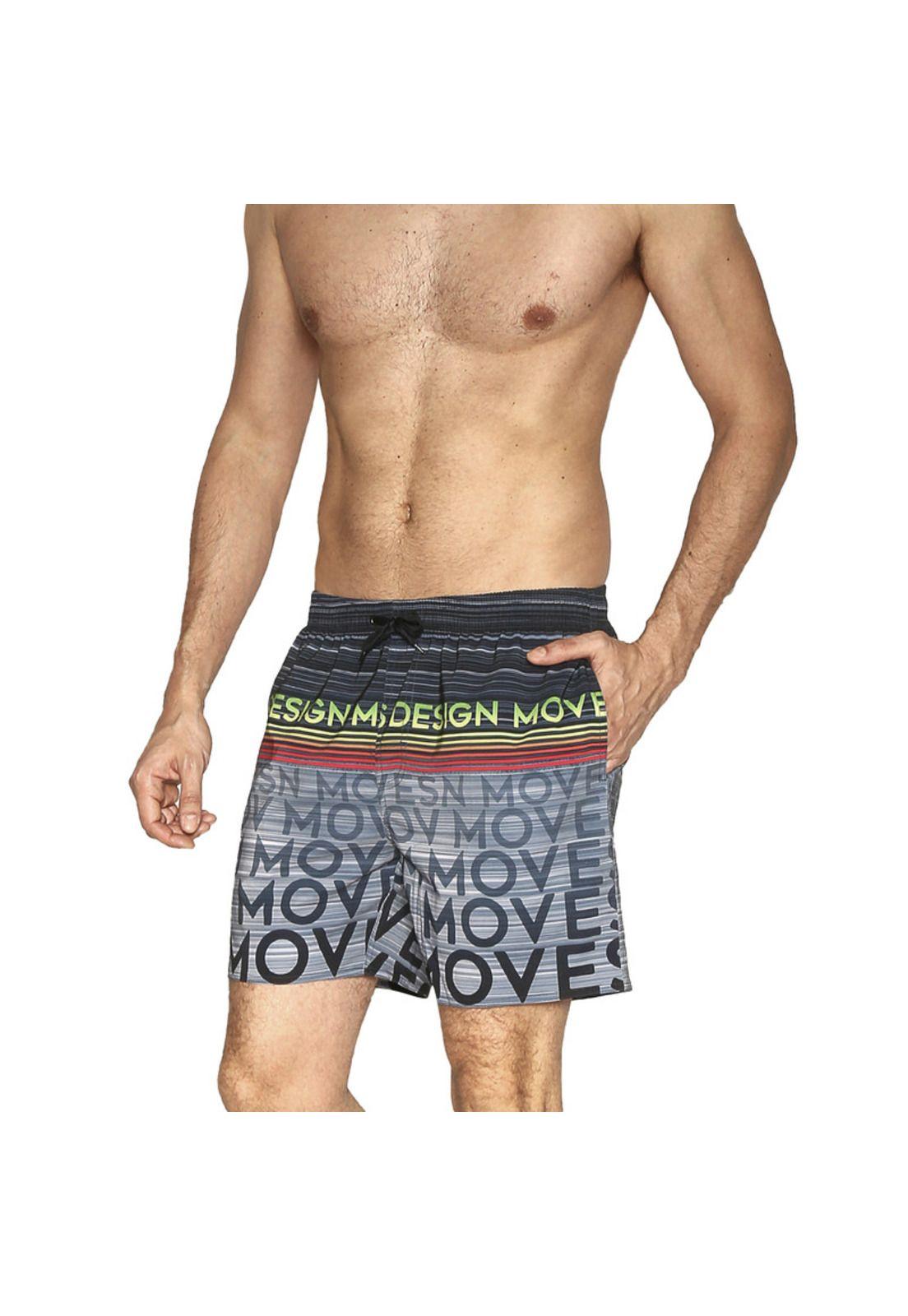 Traje de Baño Short para Hombre Tela c Elasticidad Acero-1