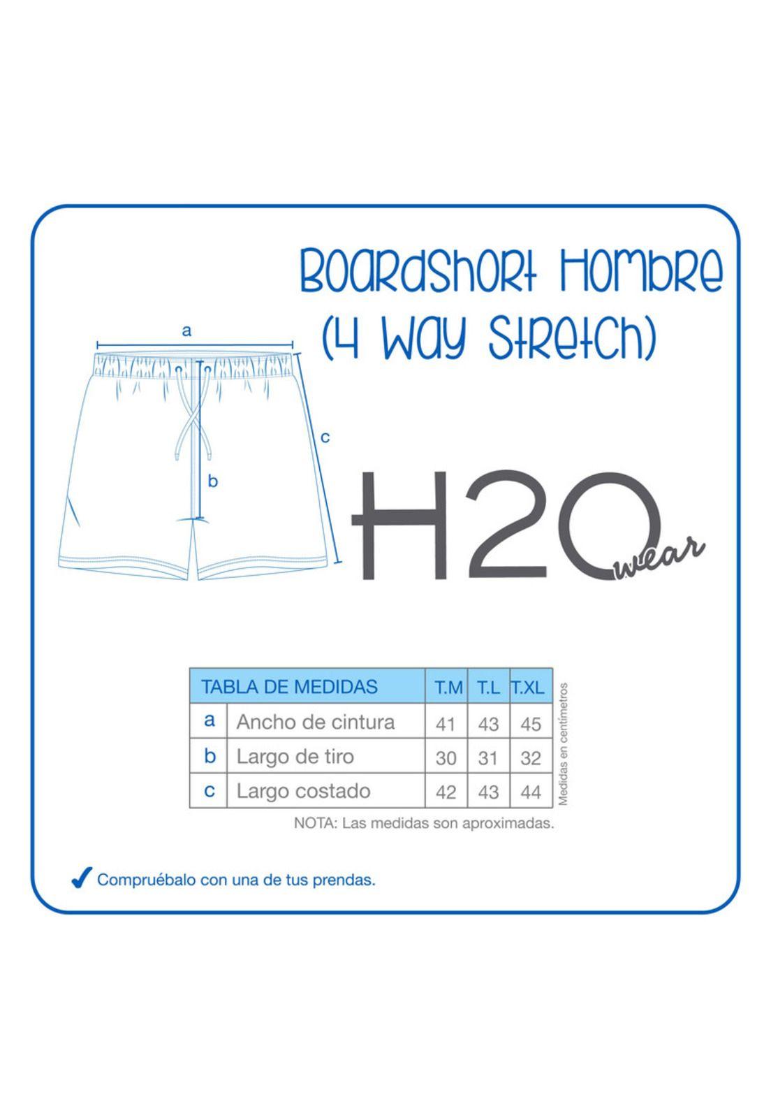 Traje de Baño Short para Hombre Tela c Elasticidad Acero-3