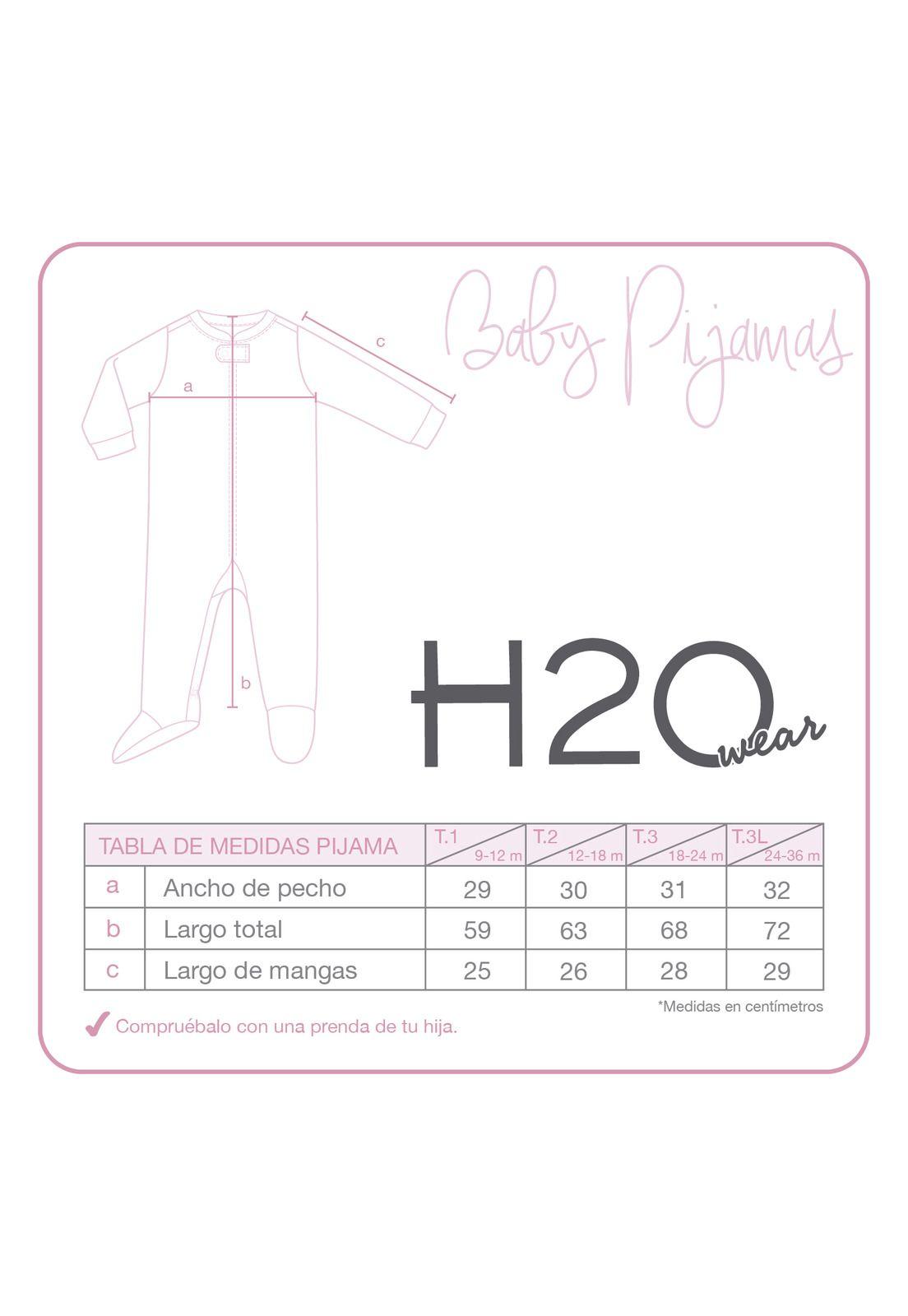 Pack 2 Pijama Bebé Niña Polar Entero Rosado H2O-5
