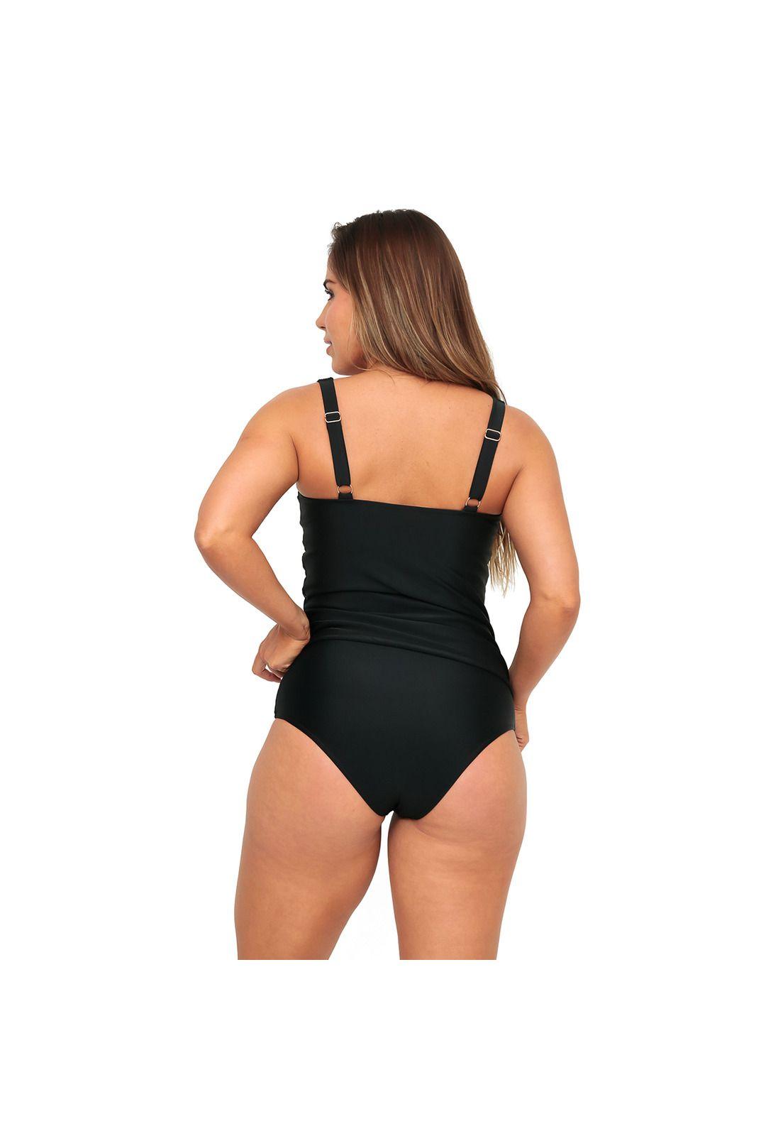 Traje de Baño Mujer Tankini Control Selena H2O Wear Negro-2