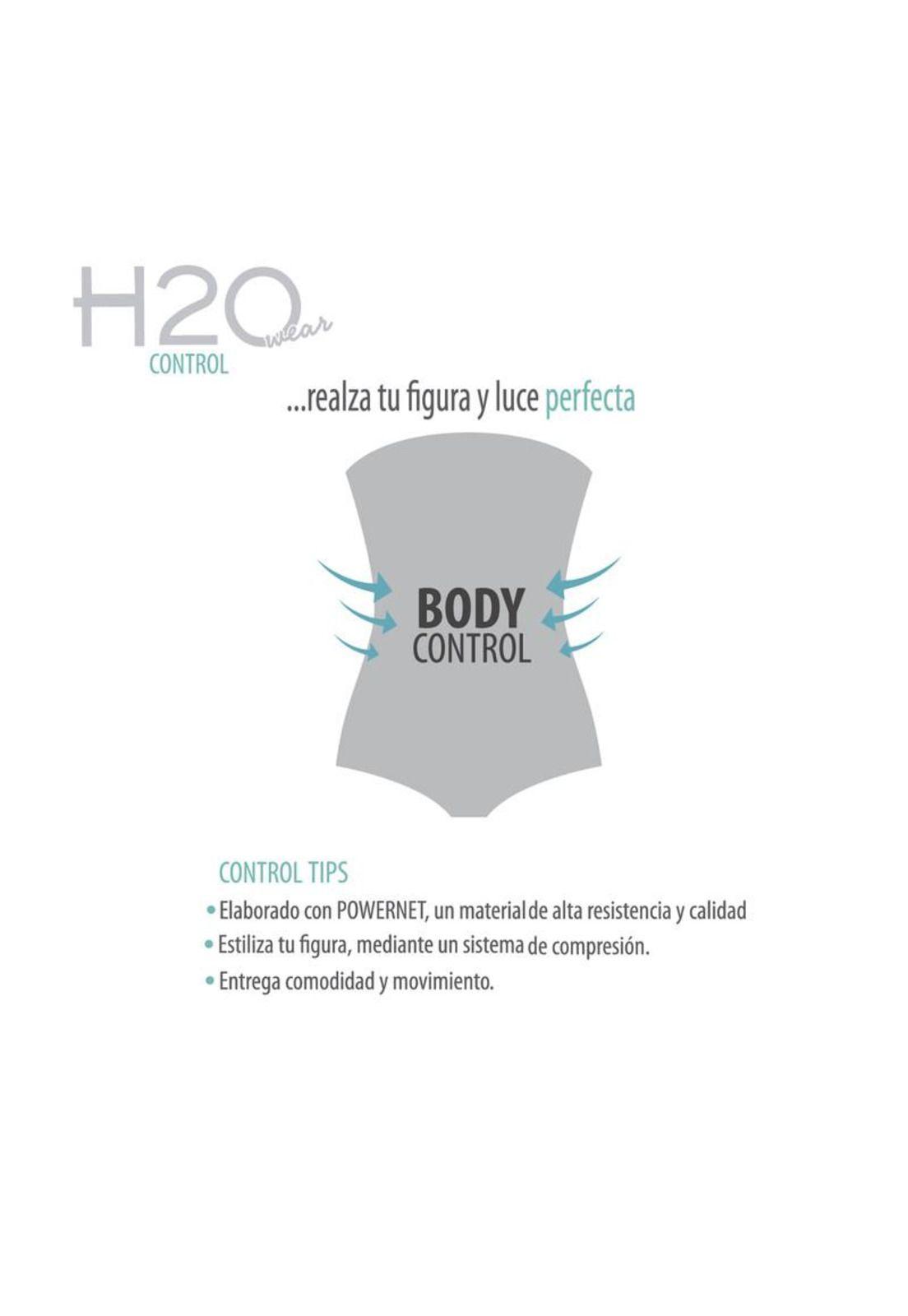 Traje de Baño Tankini Mujer Control H2O Wear Halter Negro-4