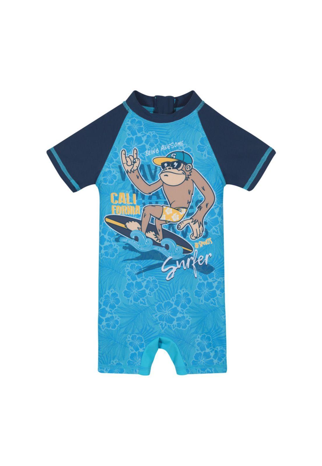 Traje de Baño Bebe Niño Body UV50+ Manga Corta H2O Wear-0