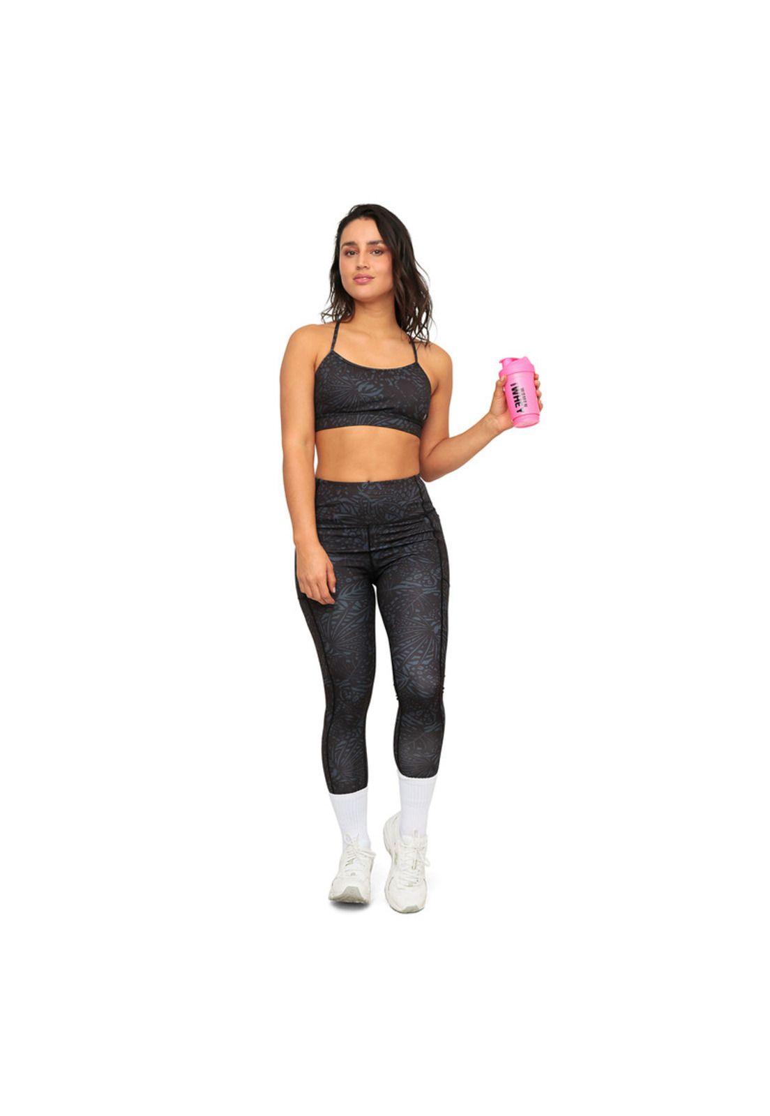 Legging Mujer Clasica con Bolsillos Estampada H2O Wear Negro-5