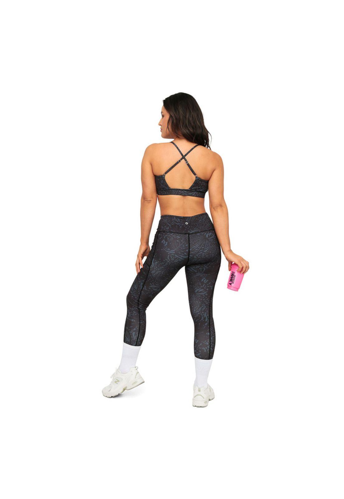 Legging Mujer Clasica con Bolsillos Estampada H2O Wear Negro-6