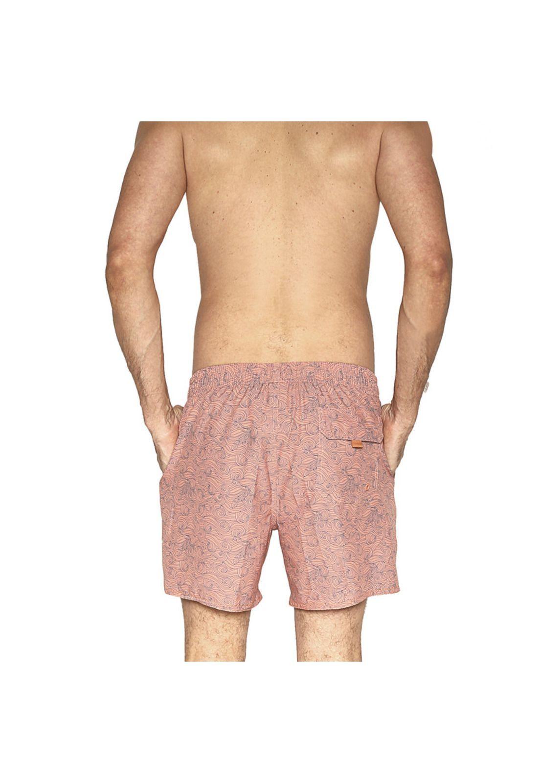 Traje de Baño Short Hombre Tela c Elasticidad H2O Wear Naranjo-2