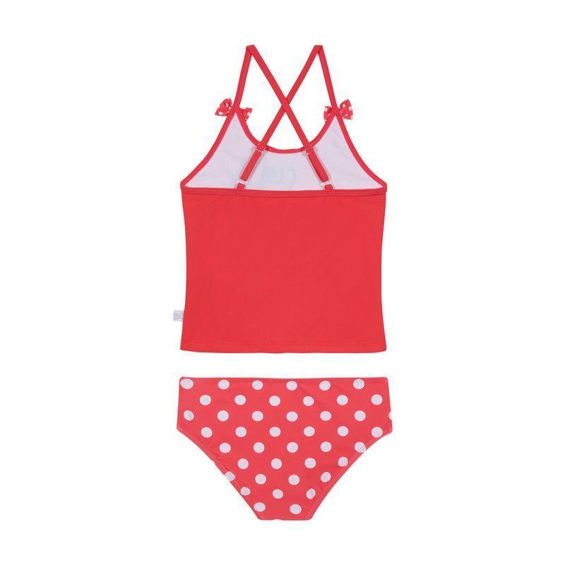 Traje de Baño Niña Tankini Disney Minnie Rojo-2