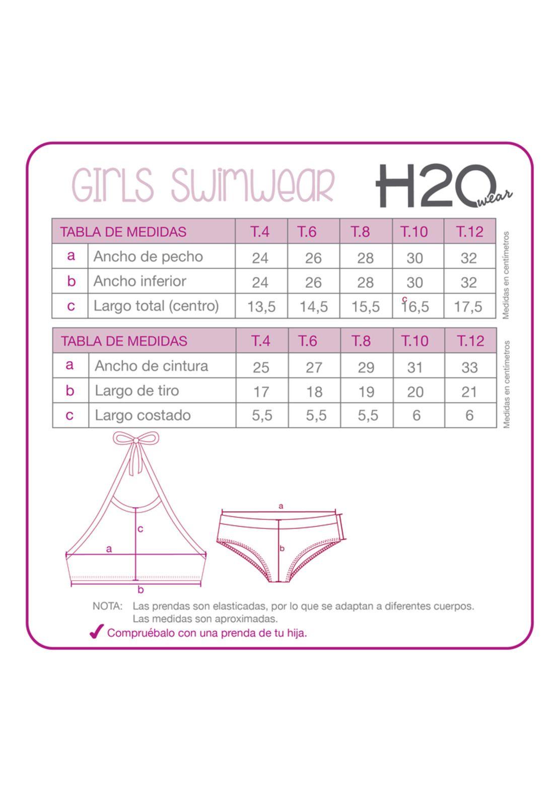 Pack 3 Traje de Baño Niña Bikini H2O Wear Rosado-2