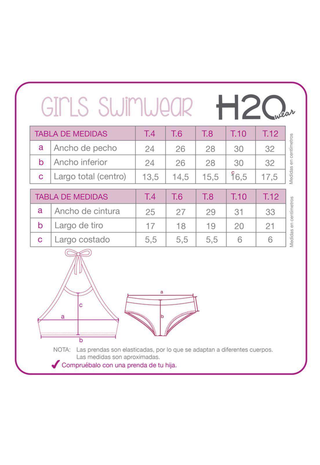 Pack 3 Traje de Baño Niña Bikini H2O Wear Rosado-1