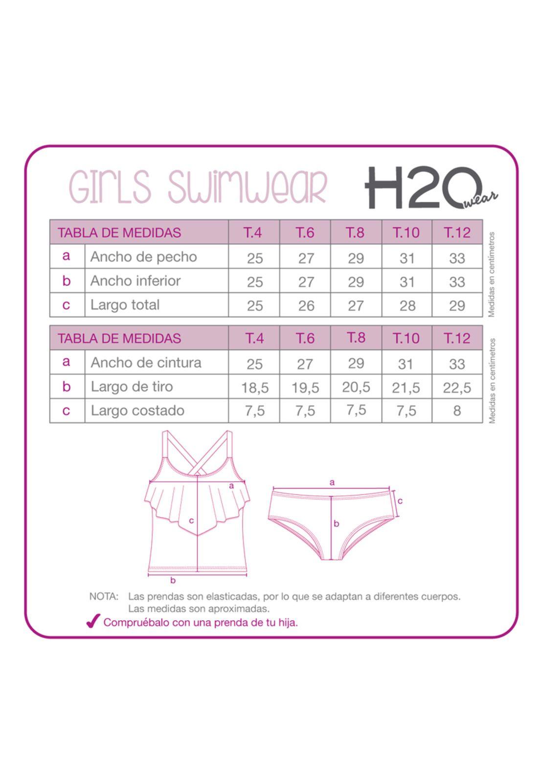 Traje de Baño Niña Tankini UV50 H2O Wear Rosado-3