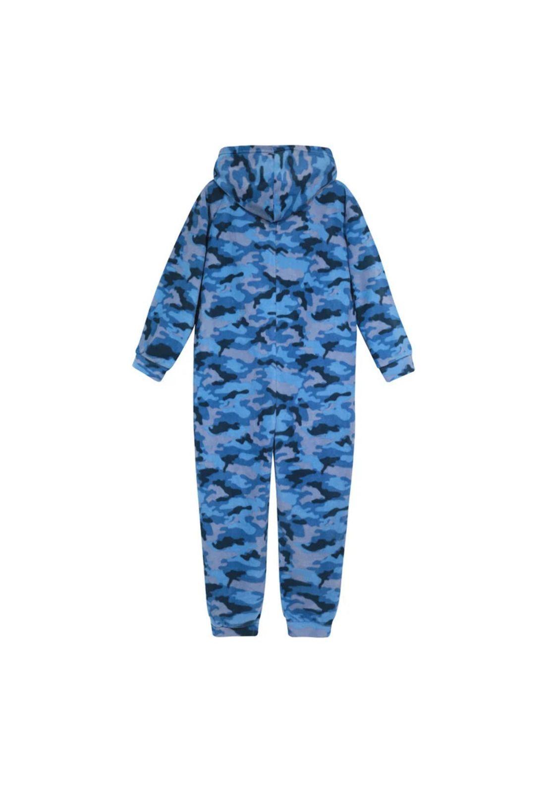 Pijama Niño Polar Camuflaje H2O Wear Azul-1